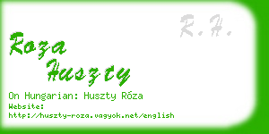 roza huszty business card
