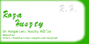 roza huszty business card